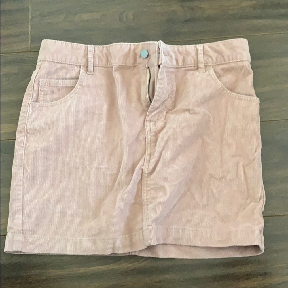 Urban Outfitters pink courduroy skirt